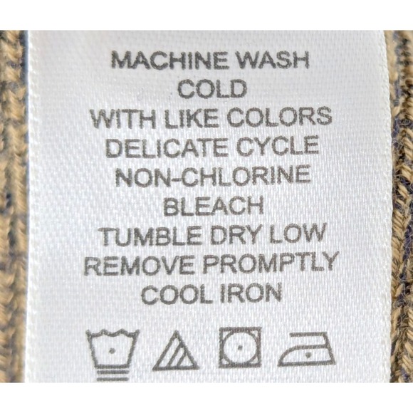 VTG Cropped Sweater SIZE SP- Tan Heather-Front Zip-Black Crochet Trim-Y2K-Retro - Picture 13 of 13